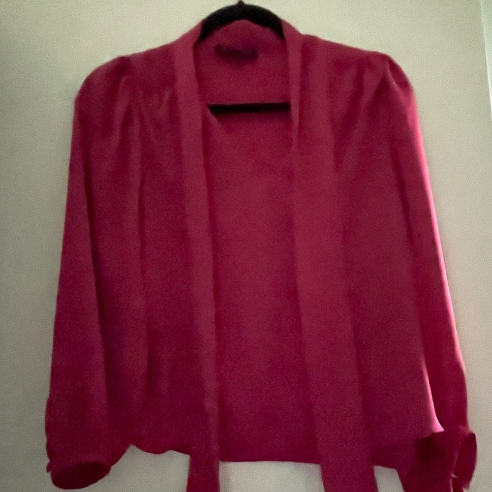 Silky tie neck blouse